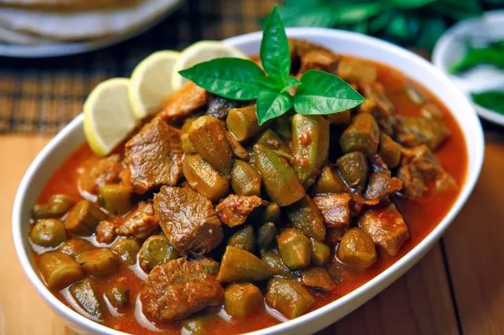 Okra met rijst – met groente, Syrische catering
