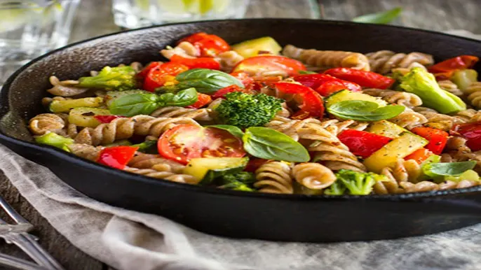 Pasta met groenten – vegetarisch, Syrische catering
